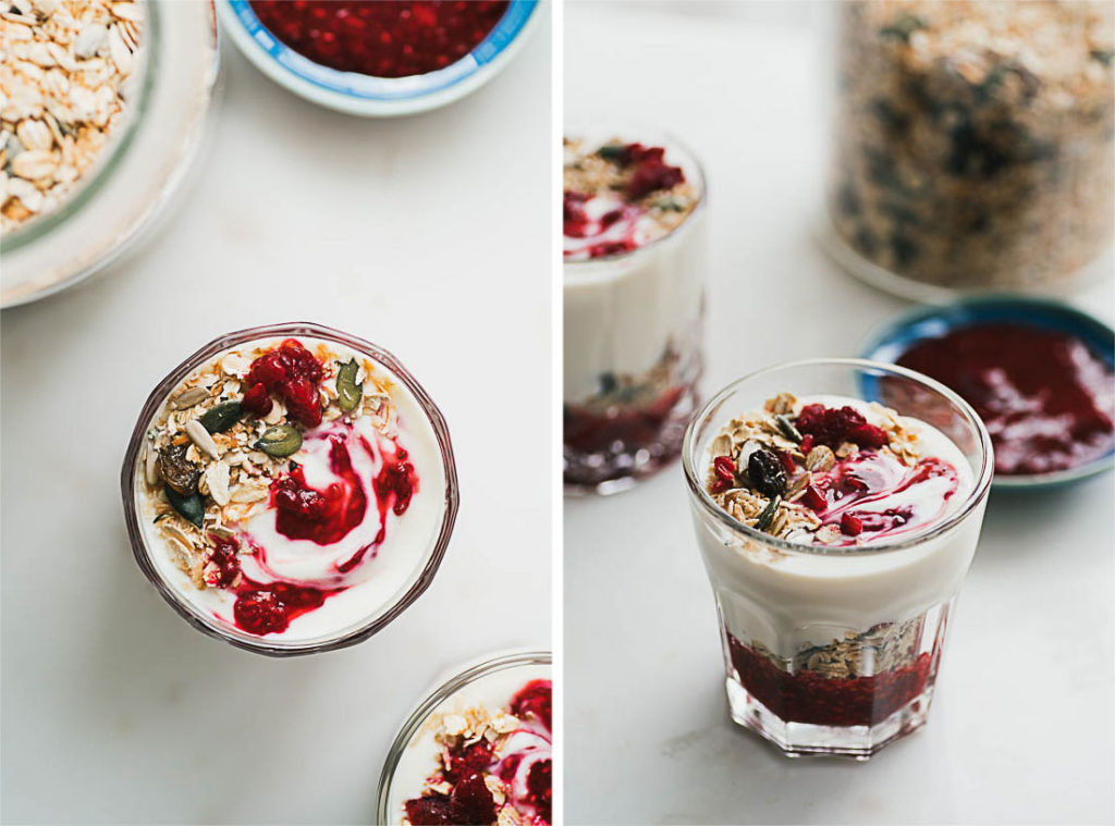 FOUR SWEET BREAKFAST IDEAS YOGHURT MUESLI PARFAIT + CHIA JAM Good
