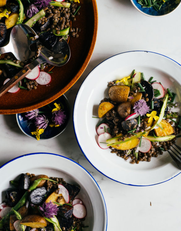 ROASTED POTATO SALAD W/ LENTILS, ASPARAGUS + RADISH Good Eatings
