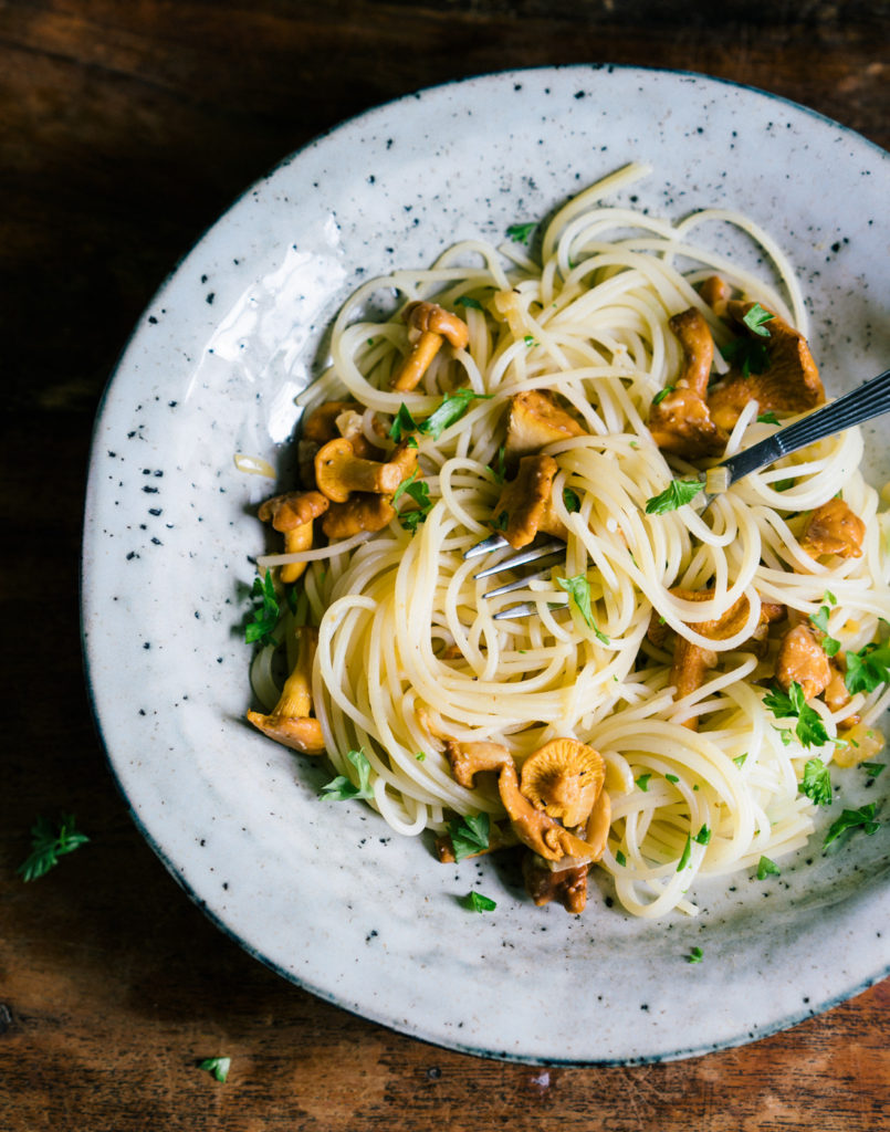 CHANTERELLE SPAGHETTI W/ MISO + PARSLEY Good Eatings