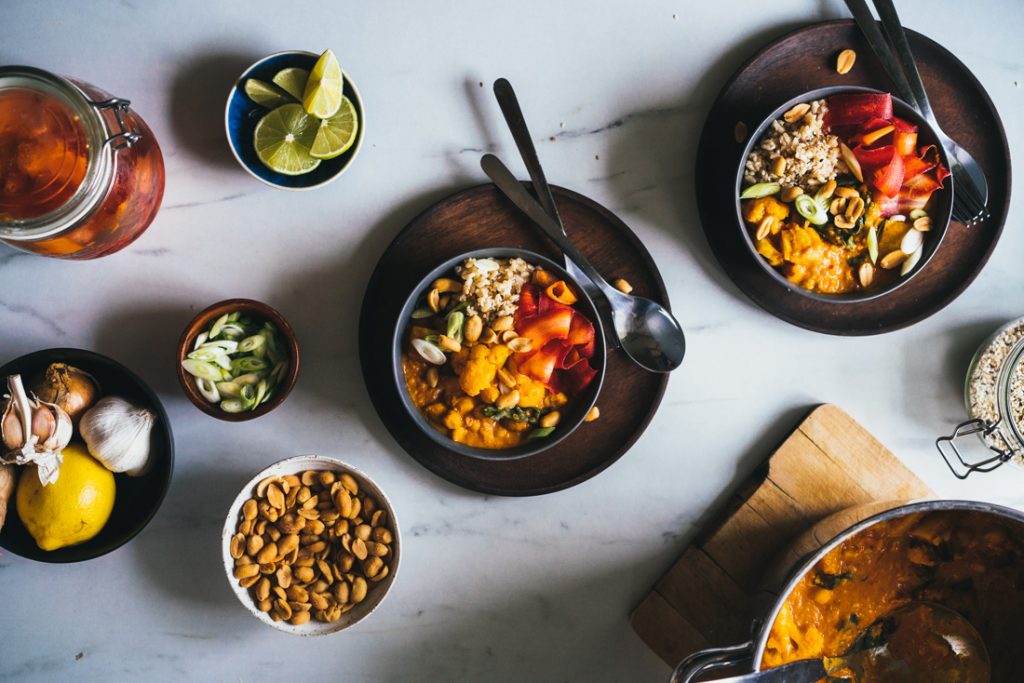 PEANUT BUTTER HOT POT W/ WINTER VEGETABLES + CHICKPEAS Good Eatings