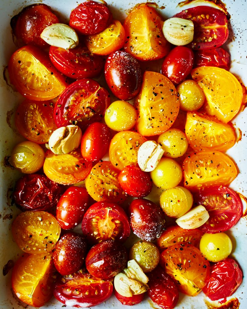 Roasted Garlic and Tomato Spaghetti - Good Eatings