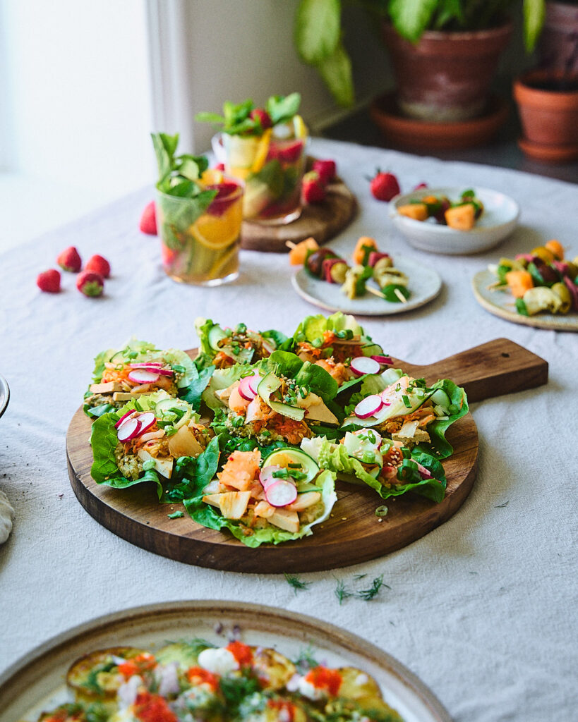 Kimchi Lettuce Cups with Avocado Smash and Tofu Good Eatings