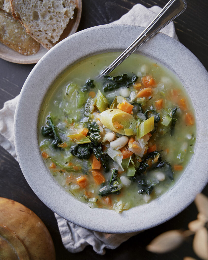 Zingy Kale, Leek and Cannellini Bean Soup Good Eatings
