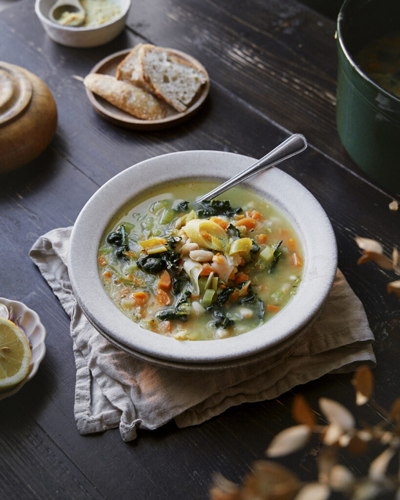 Zingy Kale, Leek and Cannellini Bean Soup Good Eatings